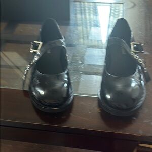 Jeffrey Campbell Black Dress Shoes with Polished Finish